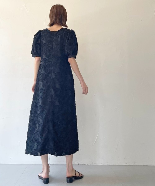 CLEIO（クレイオ）の「【CLEIO】フリンジジャガードワンピース（ドレス・レディース・アイボリー/ブラック・FREE）」の12枚目の写真