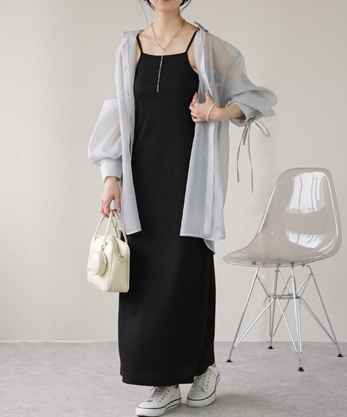 IAMUSE(アイアミューズ)の「シアーバックドロストシャツ S0980【IAMUSE】(シャツ/ブラウス・レディース・ネイビー/オフホワイト/グレー・FREE)」の16枚目の写真