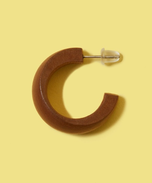 FOREVER 21（フォーエバー トゥエンティーワン）の「ウッドフープピアス（ピアス（両耳用）・レディース・ブルー/ブラウン/ホワイト系その他・FREE）」の8枚目の写真