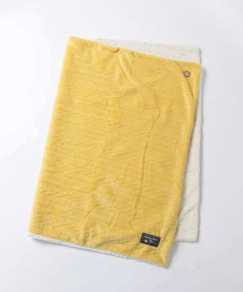 ALTROSE(アルトローズ)の「4WAY ニット編み マイクロ 裏ボア ブランケット S 膝掛け ひざ掛け(ブランケット・レディース・ブルーグリーン/イエロー/モカ/アイボリー・FREE)」の12枚目の写真