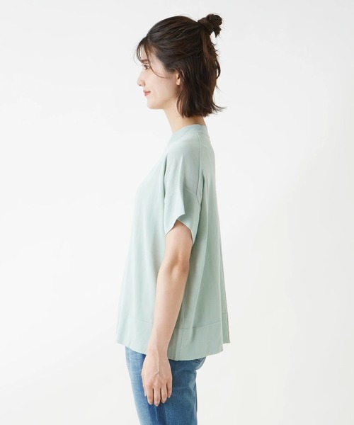 en recre(アンレクレ)の「【EMMACULATE】ハイネック半袖ニットプルオーバー(ニット/セーター・レディース・LT.PINK/ライム/オフホワイト・2)」の14枚目の写真