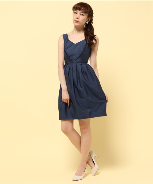 LIMITLESS LUXURY（リミットレスラグジュアリー）の「IRIS DRESS◆（ワンピース・レディース・グリーン/ネイビー/ピンク・38/36）」の8枚目の写真