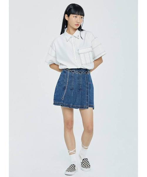 ROMANTIC CROWN（ロマンティッククラウン）の「【UNISEX】ROMANTIC CROWN／フロントポケットシャツ 2194784（シャツ/ブラウス・レディース・ブラック/ホワイト・LARGE/MEDIUM）」の18枚目の写真