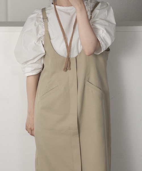 lawgy（ラウジー）の「front pocket jumper skirt（ジャンパースカート