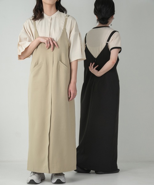 lawgy（ラウジー）の「front pocket jumper skirt（ジャンパー