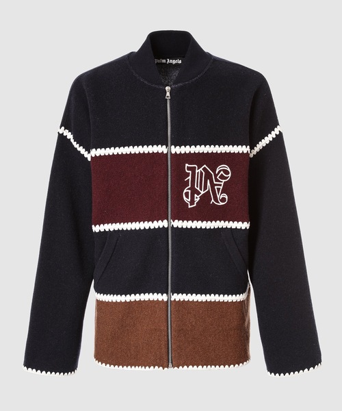 Palm Angels(パームエンジェルス)の「PA MONOGRAM STRIPED KNIT JKT(その他アウター・メンズ・ネイビー系・M)」の9枚目の写真