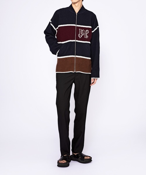 Palm Angels(パームエンジェルス)の「PA MONOGRAM STRIPED KNIT JKT(その他アウター・メンズ・ネイビー系・M)」の8枚目の写真