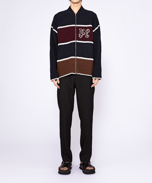 Palm Angels(パームエンジェルス)の「PA MONOGRAM STRIPED KNIT JKT(その他アウター・メンズ・ネイビー系・M)」の10枚目の写真