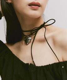 FEKETE | BIG HEART CHOKER / ビッグメタルハートチョーカー(ネックレス)