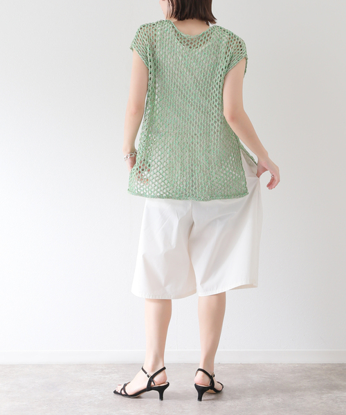SLOBE IENA（スローブイエナ）の「カラーメッシュニットプルオーバー