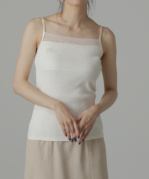 FREE'S MART(フリーズマート)の「テレコレースキャミソール(キャミソール・レディース・ベージュ/ホワイト/ブラック・FREE)」の17枚目の写真