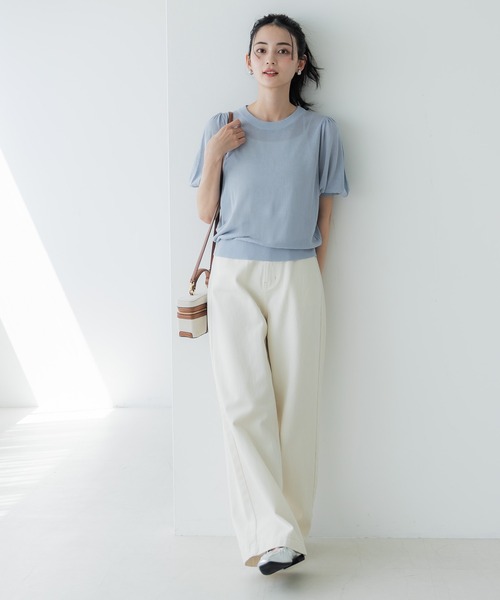coca(coca)(コカ)の「【WEB限定セール】シアーニットトップス(ニット/セーター・レディース・ブラック/ライトベージュ/ブルー/アイボリー・M/L)」の11枚目の写真