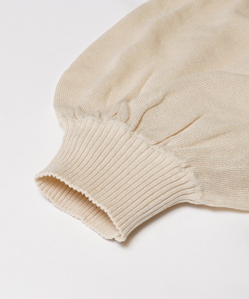 fetico シアーニットトップス FETICO(フェティコ)のSHEER GATHERED KNIT TOPの通販｜PALETTE