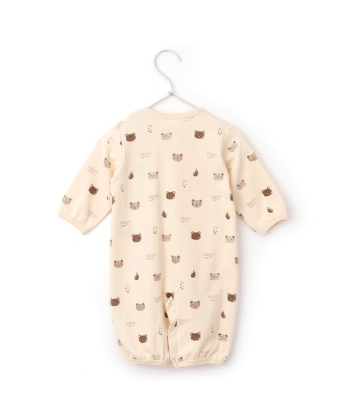 MAKE YOUR DAY（メイクユアデイ）の「やさしい2柄2WAYオール（ロンパース・キッズ・イエロー/ブラウン・50-70cm）」の3枚目の写真