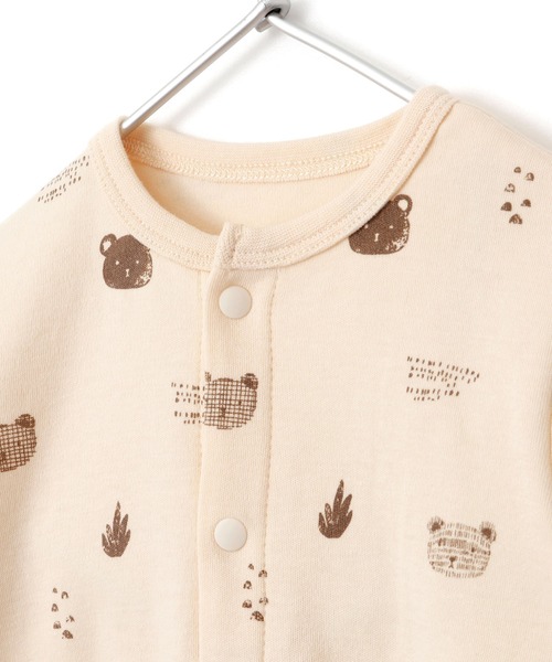 MAKE YOUR DAY（メイクユアデイ）の「やさしい2柄2WAYオール（ロンパース・キッズ・イエロー/ブラウン・50-70cm）」の9枚目の写真