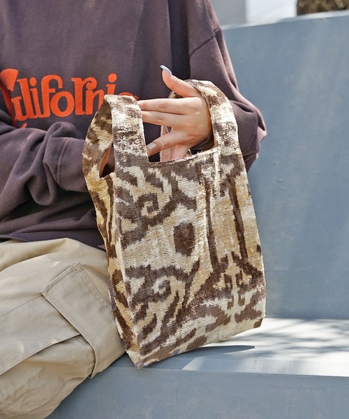 Kilim ARTS バンブーハンドル バッグ Kilim ARTS バンブーハンドル バッグ