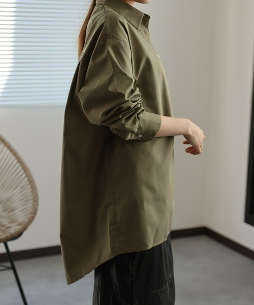 sakishimatokyo(サキシマトーキョー)の「ブロード オーバーサイズ スリットシャツ(シャツ/ブラウス・レディース・グリーン/ブルー/ブラック/オフホワイト・FREE)」の13枚目の写真