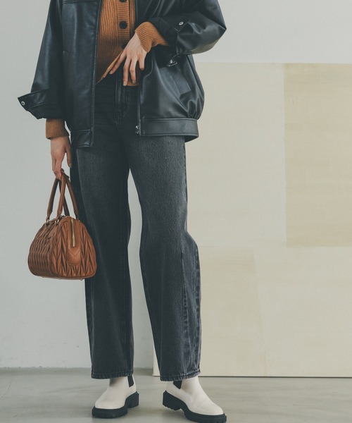 N.（N. Natural Beauty Basic）（エヌエヌナチュラルビューティーベーシック）の「【S Size Line】◆ダーツカーブデニム（デニムパンツ・レディース・ブラック/ブルー・SMALL/MEDIUM）」の2枚目の写真