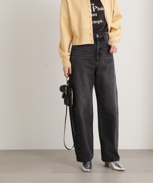 N.（N. Natural Beauty Basic）（エヌエヌナチュラルビューティーベーシック）の「【S Size Line】◆ダーツカーブデニム（デニムパンツ・レディース・ブラック/ブルー・SMALL/MEDIUM）」の3枚目の写真