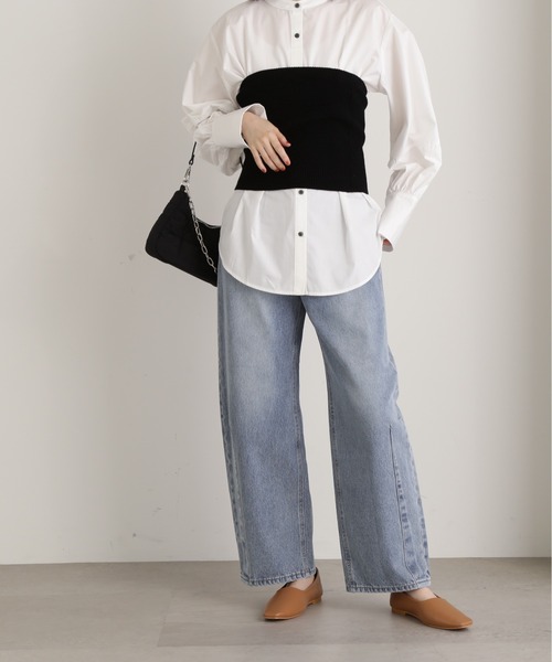 N.（N. Natural Beauty Basic）（エヌエヌナチュラルビューティーベーシック）の「【S Size Line】◆ダーツカーブデニム（デニムパンツ・レディース・ブラック/ブルー・SMALL/MEDIUM）」の15枚目の写真