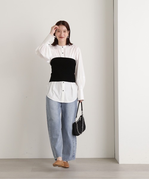 N.（N. Natural Beauty Basic）（エヌエヌナチュラルビューティーベーシック）の「【S Size Line】◆ダーツカーブデニム（デニムパンツ・レディース・ブラック/ブルー・SMALL/MEDIUM）」の21枚目の写真