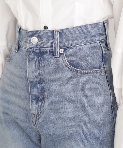 N.（N. Natural Beauty Basic）（エヌエヌナチュラルビューティーベーシック）の「【S Size Line】◆ダーツカーブデニム（デニムパンツ・レディース・ブラック/ブルー・SMALL/MEDIUM）」の5枚目の写真