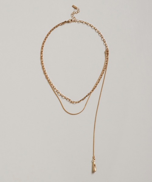 GOLDY(ゴールディ)の「デュアル チェーン ハング ドロップ ネックレス(ネックレス・レディース・シルバー系その他/ゴールド系その他/シルバー/ゴールド・FREE)」の4枚目の写真
