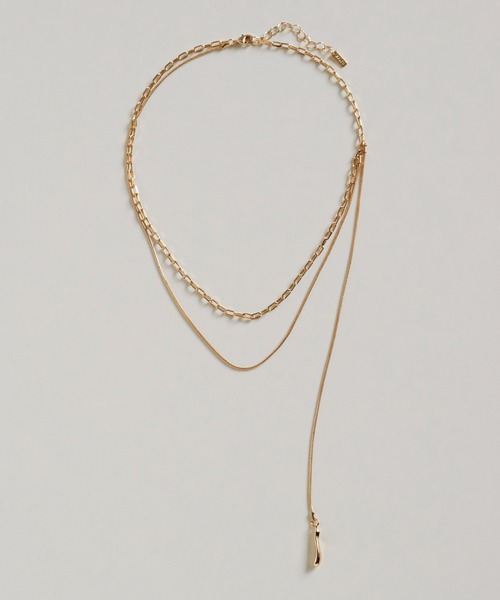 GOLDY(ゴールディ)の「デュアル チェーン ハング ドロップ ネックレス(ネックレス・レディース・シルバー系その他/ゴールド系その他/シルバー/ゴールド・FREE)」の6枚目の写真