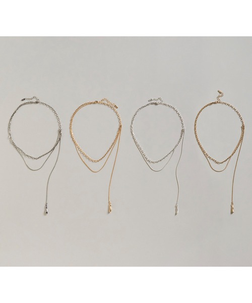 GOLDY(ゴールディ)の「デュアル チェーン ハング ドロップ ネックレス(ネックレス・レディース・シルバー系その他/ゴールド系その他/シルバー/ゴールド・FREE)」の11枚目の写真