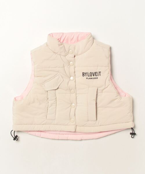 by LOVEiT(バイラビット)の「リバーシブルショートベスト(その他アウター・キッズ・アイボリー/ブラック・150cm/140cm/160cm/120cm/130cm)」の7枚目の写真