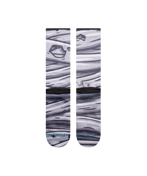 STANCE(スタンス)の「【STANCE/スタンス】MUMMY B / BLUE THE GREAT(ブルー・ザ・グレート)コラボモデルデザインロング丈ハイソックス(ソックス/靴下・メンズ・グレー・LARGE)」の3枚目の写真
