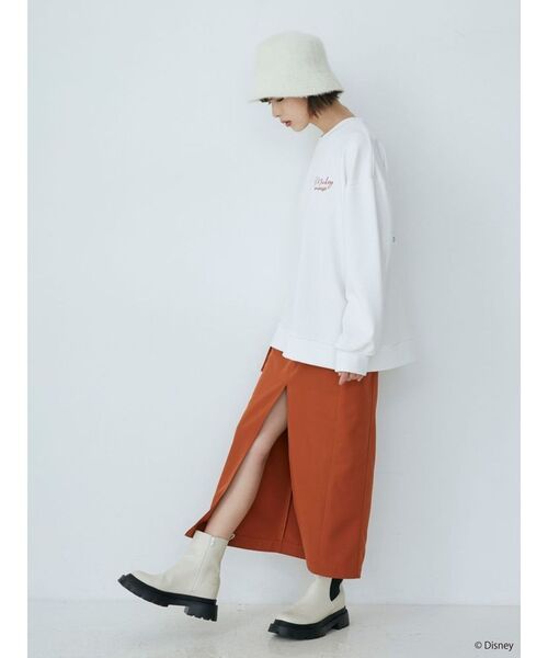 MURUA（ムルーア）の「スリットナローカーゴスカート（スカート・レディース・カーキ/ブラック/オレンジ・2/1）」の5枚目の写真