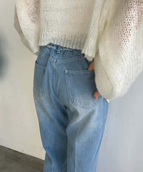 one after another NICE CLAUP(ワンアフターアナザーナイスクラップ)の「S,Mサイズ/ナイスクラップの美脚デニム(デニムパンツ・レディース・サックスブルー/ネイビー/ピンク・SMALL/MEDIUM)」の14枚目の写真