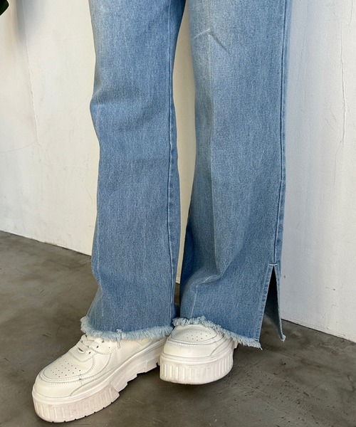 one after another NICE CLAUP(ワンアフターアナザーナイスクラップ)の「S,Mサイズ/ナイスクラップの美脚デニム(デニムパンツ・レディース・サックスブルー/ネイビー/ピンク・SMALL/MEDIUM)」の15枚目の写真