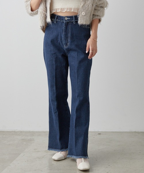 one after another NICE CLAUP(ワンアフターアナザーナイスクラップ)の「S,Mサイズ/ナイスクラップの美脚デニム(デニムパンツ・レディース・サックスブルー/ネイビー/ピンク・SMALL/MEDIUM)」の9枚目の写真