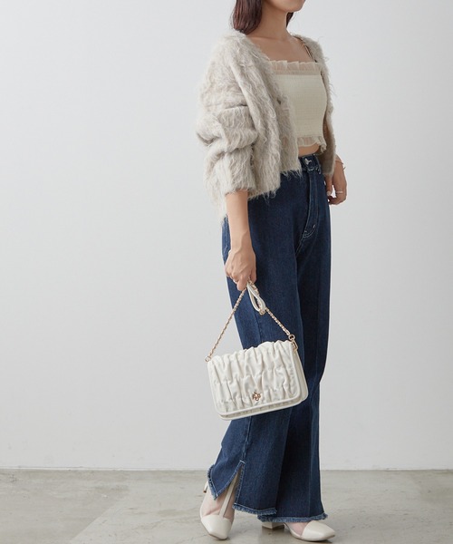 one after another NICE CLAUP(ワンアフターアナザーナイスクラップ)の「S,Mサイズ/ナイスクラップの美脚デニム(デニムパンツ・レディース・サックスブルー/ネイビー/ピンク・SMALL/MEDIUM)」の10枚目の写真