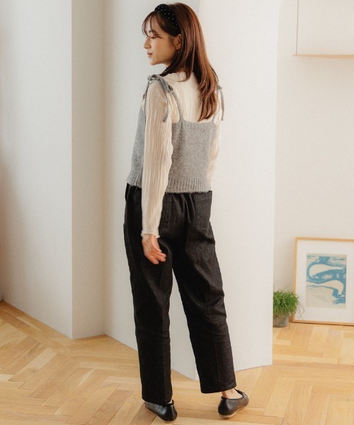 flower（フラワー）の「リボンニットビスチェ（キャミソール・レディース・グレー/アイボリー・FREE）」の18枚目の写真