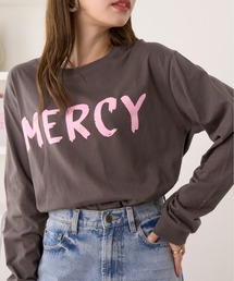 遊び心にきゅんっ 秋冬新作 ペイント プリント ロングTシャツ