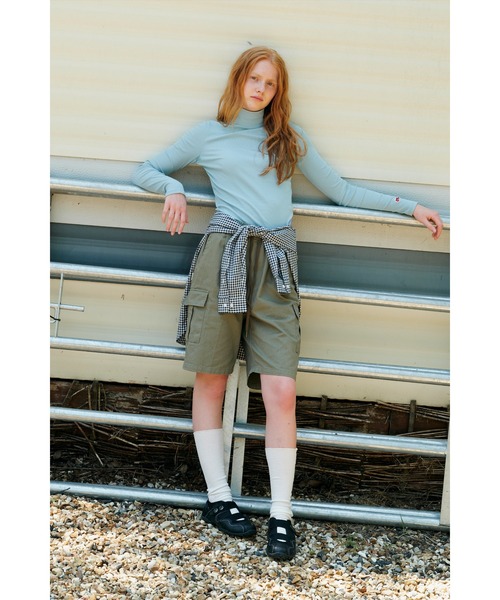 KIRSH(キルシー)の「KIRSH CHERRY BASIC HALF HIGH NECK T-SHIRT/キルシー ハイネックロングTシャツ(Tシャツ/カットソー・レディース・ブラック/ピンク/アイボリー/ライトグリーン・ONE SIZE)」の10枚目の写真