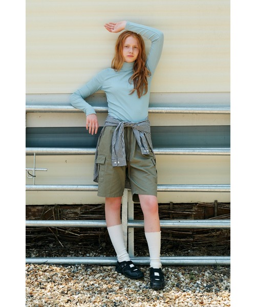 KIRSH(キルシー)の「KIRSH CHERRY BASIC HALF HIGH NECK T-SHIRT/キルシー ハイネックロングTシャツ(Tシャツ/カットソー・レディース・ブラック/ピンク/アイボリー/ライトグリーン・ONE SIZE)」の13枚目の写真