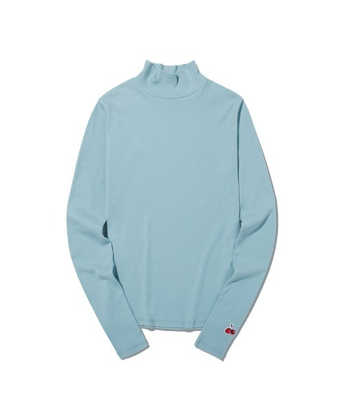 KIRSH(キルシー)の「KIRSH CHERRY BASIC HALF HIGH NECK T-SHIRT/キルシー ハイネックロングTシャツ(Tシャツ/カットソー・レディース・ブラック/ピンク/アイボリー/ライトグリーン・ONE SIZE)」の7枚目の写真