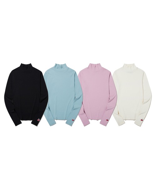 KIRSH(キルシー)の「KIRSH CHERRY BASIC HALF HIGH NECK T-SHIRT/キルシー ハイネックロングTシャツ(Tシャツ/カットソー・レディース・ブラック/ピンク/アイボリー/ライトグリーン・ONE SIZE)」の22枚目の写真