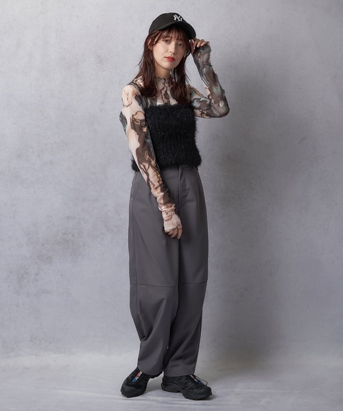 Lull（ルル）の「【Lull / ルル】シワになりにくいカーブパンツ（その他パンツ・レディース・ブラック/グレー・ONESIZE）」の8枚目の写真