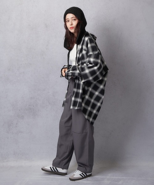 Lull（ルル）の「【Lull / ルル】シワになりにくいカーブパンツ（その他パンツ・レディース・ブラック/グレー・ONESIZE）」の14枚目の写真