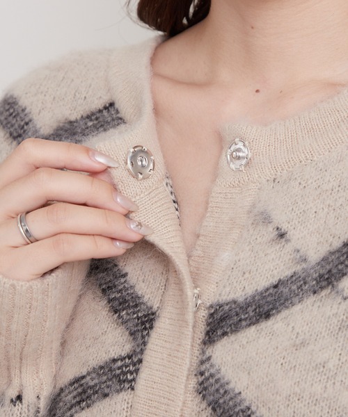 sheller modefullチェックカーディガン ニット カーディガン チェック柄[品番：AGCW0002669]｜SUNSHINE CLOSET