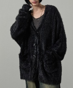 IENA LA BOUCLE デフォルメハンドニットカーディガン（カーディガン 