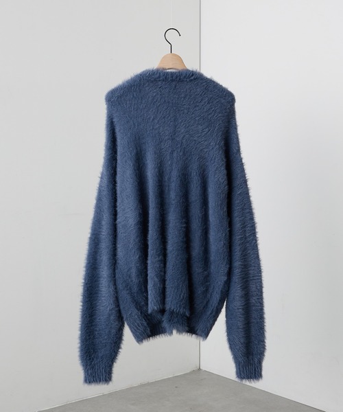 セール】【Alfred Alex】オーバーサイズシャギーニットカーディガン