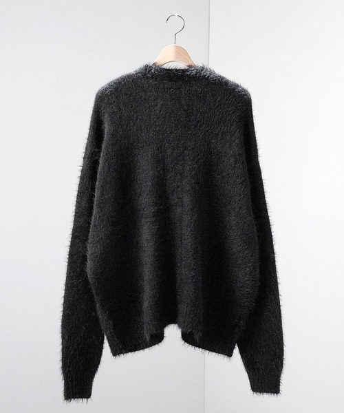 MONO-MART（モノマート）の「【Alfred Alex】オーバーサイズシャギーニットカーディガン（カーディガン/ボレロ・メンズ・ブラック/レッド/モカ/ブルー/チャコール/ワイン/ダークブルー/ブルーグレー・M/L）」の12枚目の写真