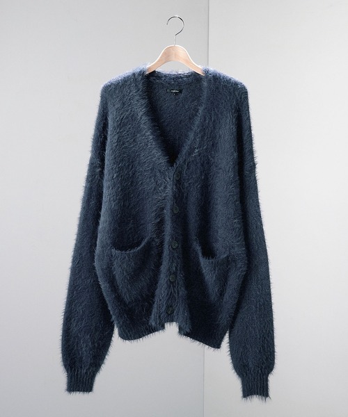セール】【Alfred Alex】オーバーサイズシャギーニットカーディガン