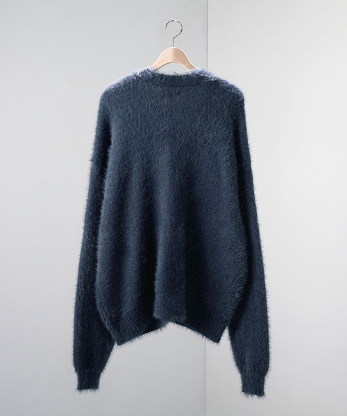 MONO-MART（モノマート）の「【Alfred Alex】オーバーサイズシャギーニットカーディガン（カーディガン/ボレロ・メンズ・ブラック/レッド/モカ/ブルー/チャコール/ワイン/ダークブルー/ブルーグレー・M/L）」の10枚目の写真